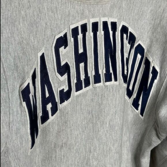 Vintage Champion Reverse Weave Made In USA Washington Sweatshirt Medium - Picture 3 of 5